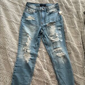 Aeropostale Light Blue Distressed Boyfriend Jeans